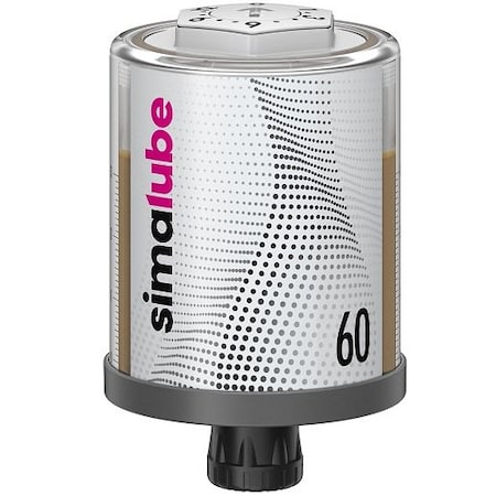 Simalube Single Point Lubricator, Gas Powered Type, Electrochemical Drive Mechanism, 1/4 in. RC SL01-60